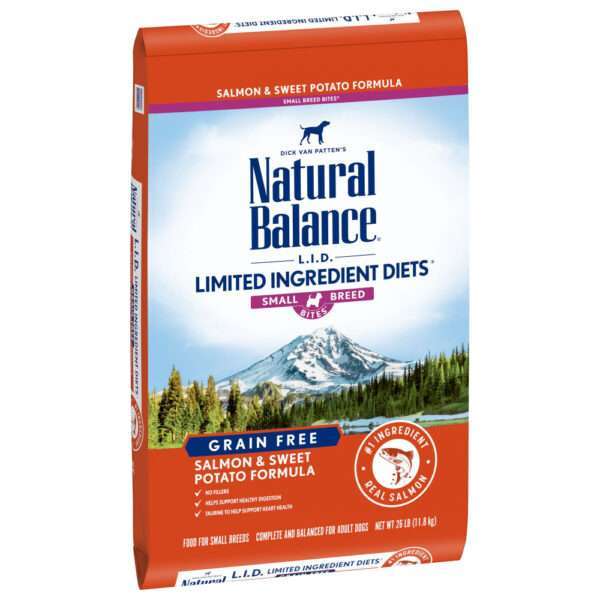 Natural Balance L.I.D. Limited Ingredient Diets Adult Maintenance Sweet Potato & Fish Small Breed Bites Dry Dog Food - 4 lb Bag