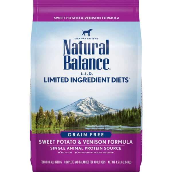Natural Balance L.I.D. Limited Ingredient Diets Adult Maintenance Sweet Potato & Venison Dry Dog Food - 22 lb Bag