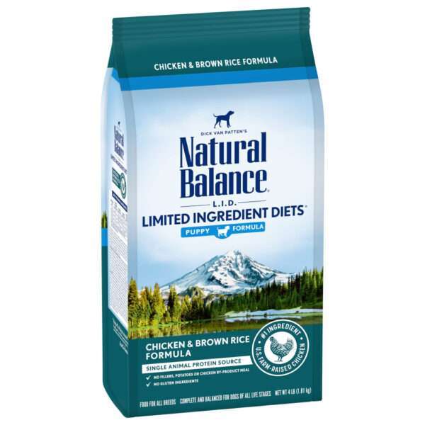 Natural Balance L.I.D. Limited Ingredient Diets Chicken & Brown Rice Puppy Formula Dry Dog Food - 24 lb Bag