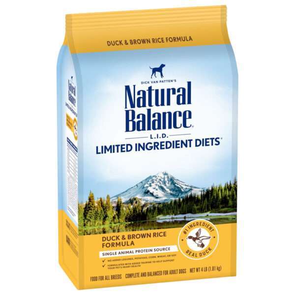 Natural Balance L.I.D. Limited Ingredient Diets Duck & Brown Rice Formula Dry Dog Food - 12 lb Bag