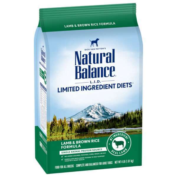 Natural Balance L.I.D. Limited Ingredient Diets Lamb & Brown Rice Formula Dry Dog Food - 4 lb Bag