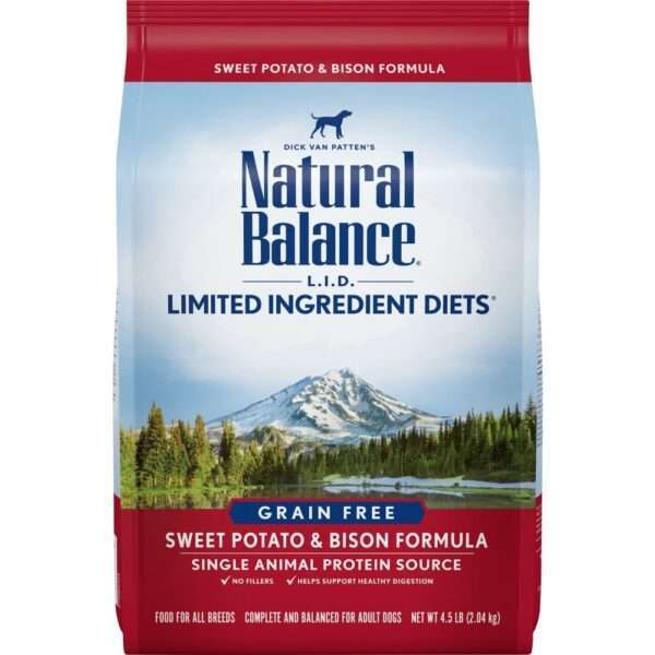 Natural Balance L.I.D. Limited Ingredient Diets Sweet Potato & Bison Dry Dog Food - 12 lb Bag