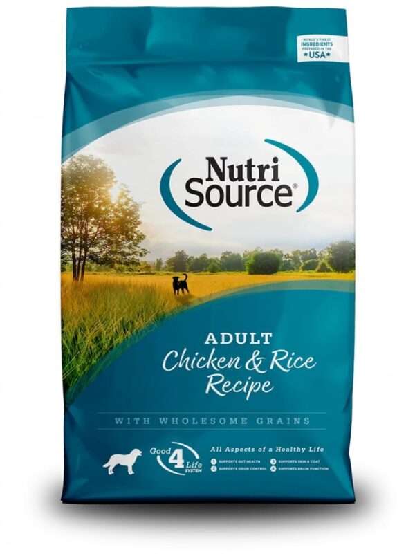 NutriSource Adult Chicken & Rice Dry Dog Food - 15 lb Bag