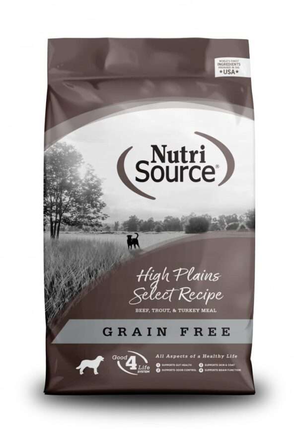 NutriSource Grain Free High Plains Dry Dog Food - 15 lb Bag