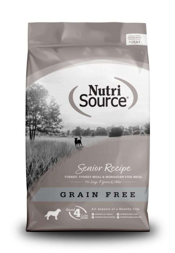 NutriSource Grain Free Senior Recipe Dry Dog Food - 30 lb Bag