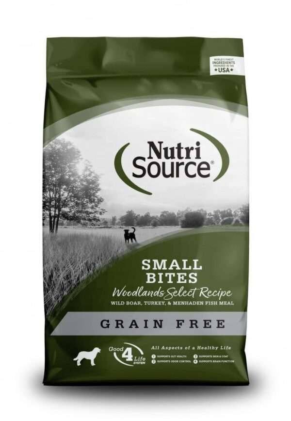 NutriSource Grain Free Woodlands Select Small Bites Dry Dog Food - 5 lb Bag