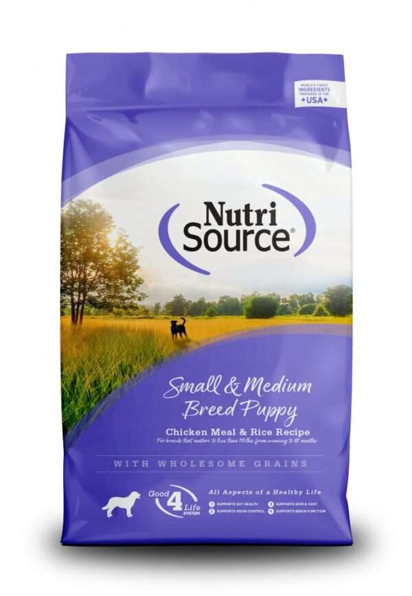 NutriSource Small & Medium Breed Puppy Chicken & Rice Dry Dog Food - 15 lb Bag