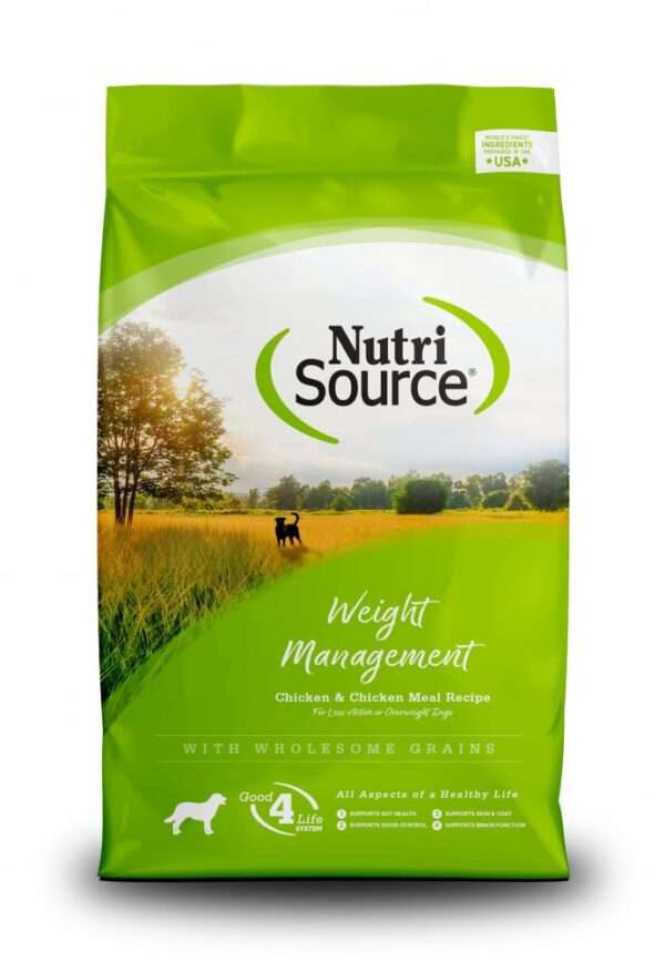 NutriSource Weight Management Chicken & Chicken Meal Dry Dog Food - 15 lb Bag