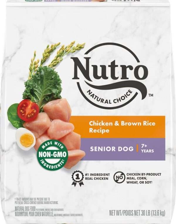 Nutro Wholesome Essentials Senior Chicken, Whole Brown Rice & Sweet Potato Formula Dry Dog Food - 30 lb Bag