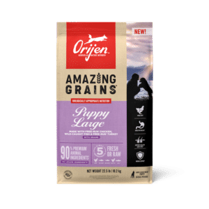 ORIJEN High Protein Amazing Grains Large Breed Puppy Dry Dog Food - 22.5 lb Bag