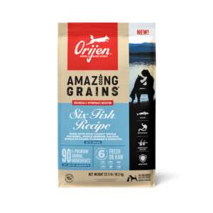 ORIJEN High Protein Amazing Grains Six Fish Recipe Dry Dog Food - 4 lb Bag