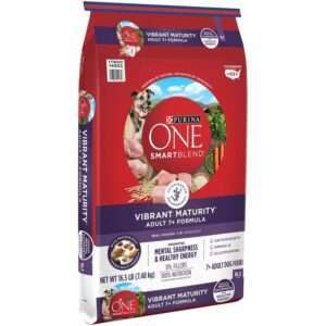 Purina ONE SmartBlend Vibrant Maturity 7+ Senior Formula Dry Dog Food - 31.1 lb Bag