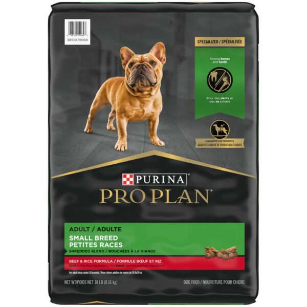 Purina Pro Plan Specialized Shredded Blend Beef & Rice Formula High Protein Small Breed Dry Dog Food - 6 lb Bag