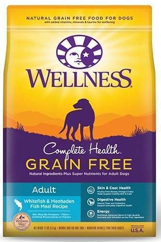 Wellness Complete Health Grain Free Natural Adult Whitefish & Menhaden Fish Meal Recipe Dry Dog Food - 24 lb Bag