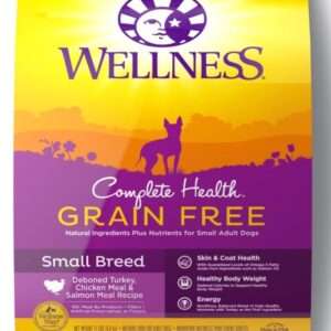 Wellness Complete Health Grain Free Small Breed Deboned Turkey, Chicken Meal & Salmon Meal Recipe Dry Dog Food - 11 lb Bag