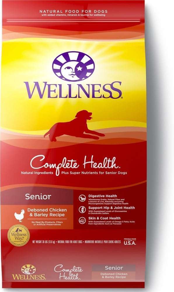 Wellness Complete Health Natural Senior Health Chicken Recipe Dry Dog Food - 15 lb Bag