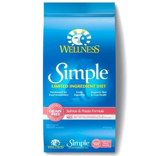 Wellness Simple Grain Free Natural Limited Ingredient Diet Salmon & Potato Recipe Dry Dog Food - 24 lb Bag