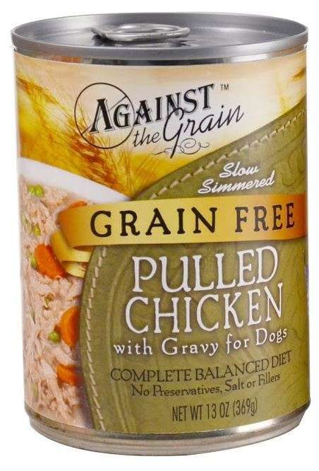 Against the Grain Pulled Chicken in Gravy Canned Dog Food - 13 oz, case of 12