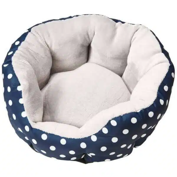 Cosmo Furbabies Polka Dot Dog Bed Blue Dog Bed | 16 IN