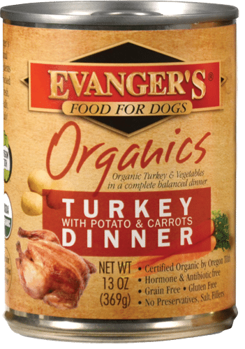 Evangers 100% Organic Turkey with Potato & Carrots Canned Dog Food - 13 oz, case of 12