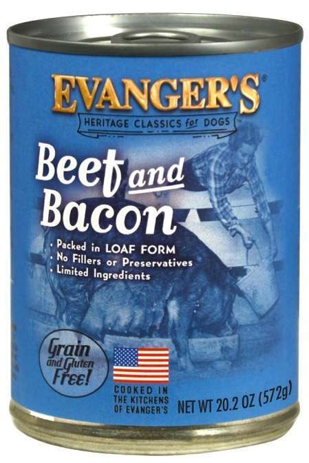 Evangers Classic Beef with Bacon Canned Dog Food - 13 oz, case of 12
