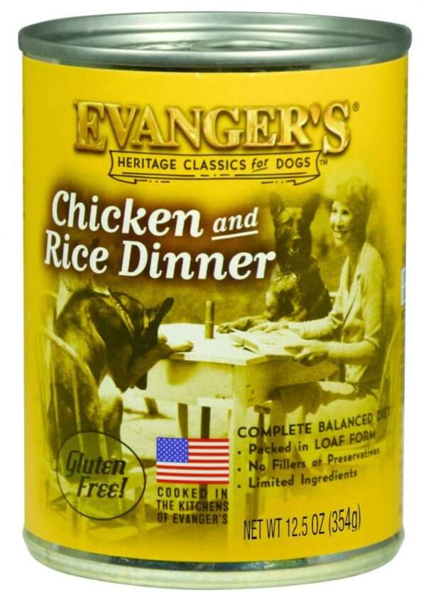 Evangers Classic Chicken & Rice Dinner Canned Dog Food - 13 oz, case of 12