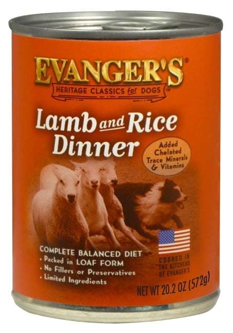 Evangers Classic Lamb & Rice Dinner Canned Dog Food - 13 oz, case of 12