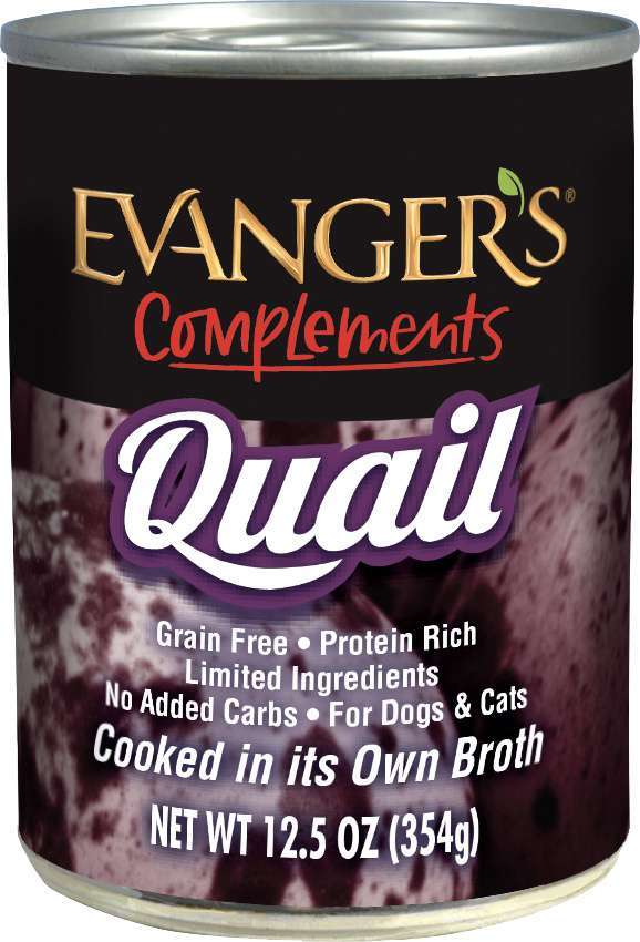 Evangers Grain Free Quail Canned Food for Dogs & Cats - 12.8 oz, case of 12