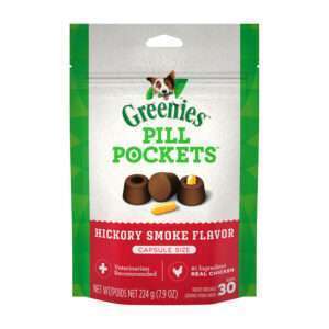 Greenies Pill Pockets Hickory Smoke Flavor Capsules Dog Treat | 15.8 oz