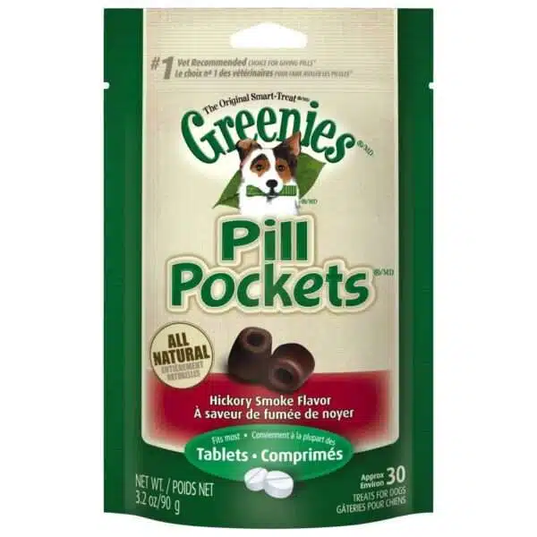 Greenies Pill Pockets Hickory Smoke Flavor Tablets Dog Treat | 3.2 oz