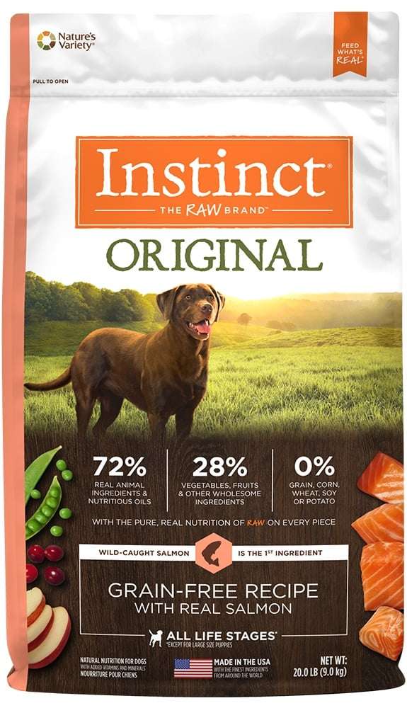 Instinct Original Grain Free Recipe with Real Salmon Natural Dry Dog Food - 20 lb Bag