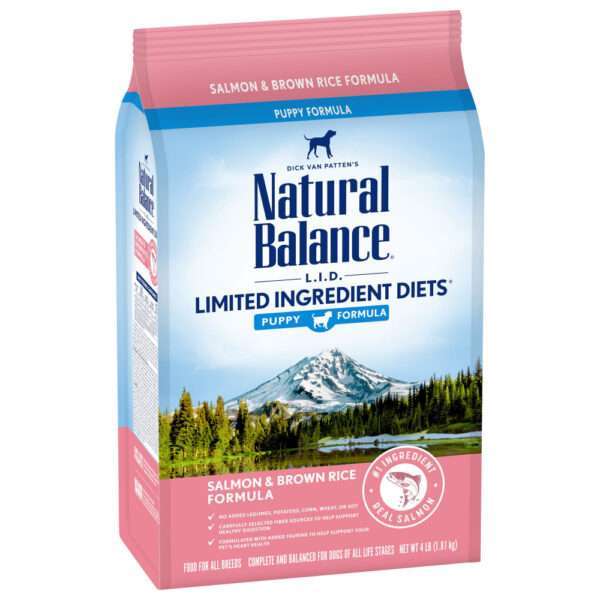 Natural Balance L.I.D. Limited Ingredient Diets Salmon & Brown Rice Puppy Formula Dry Dog Food - 24 lb Bag