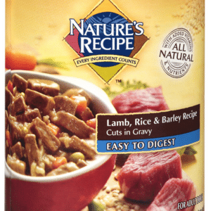 Nature's Recipe Easy to Digest Lamb Rice & Barley Cuts in Gravy Canned Dog Food - 13.2 oz, case of 12