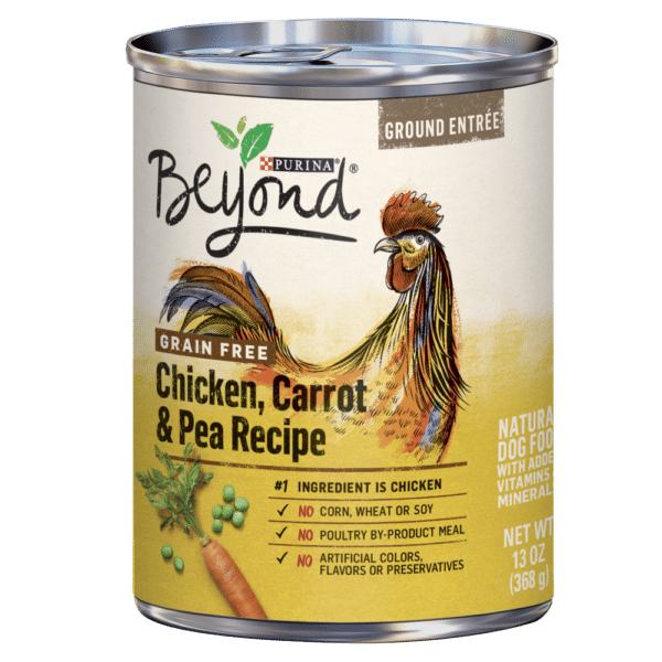 Purina Beyond Ground Entree Grain Free Chicken, Carrot, & Pea Recipe Canned Dog Food - 13 oz, case of 12