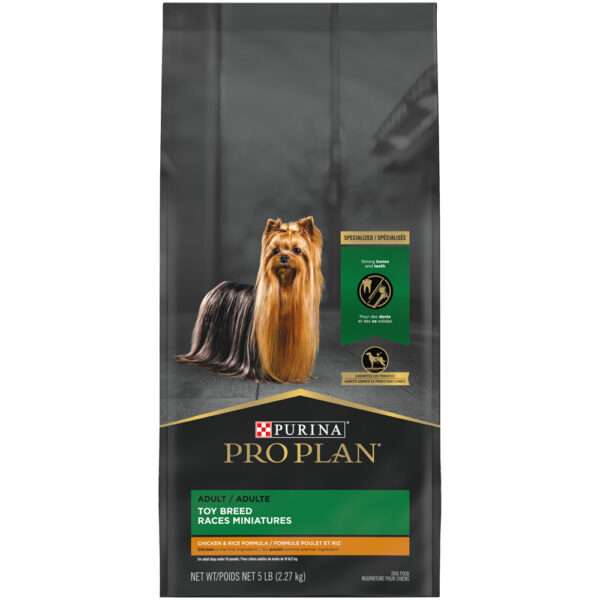 Purina Pro Plan Chicken & Rice Formula toy Breed Dry Dog Food - 5 lb Bag