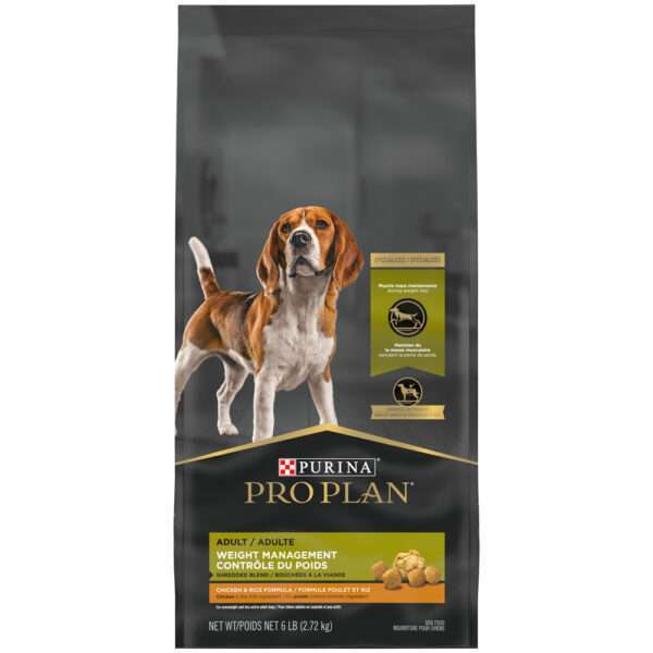 Purina Pro Plan Shredded Blend Chicken & Rice Formula With Probiotics Weight Management Dry Dog Food - 6 lb Bag