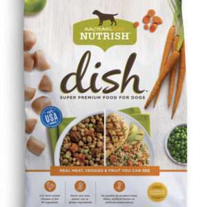 Rachael Ray Nutrish Dish Natural Chicken & Brown Rice with Fruit & Veggies Recipe Dry Dog Food - 23 lb Bag