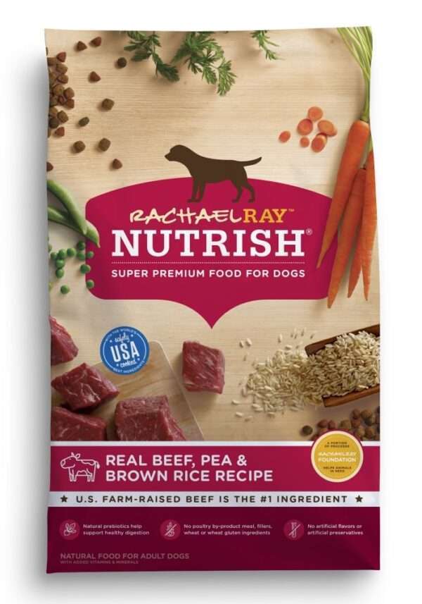 Rachael Ray Nutrish Natural Beef, Pea, & Brown Rice Recipe Dry Dog Food - 28 lb Bag