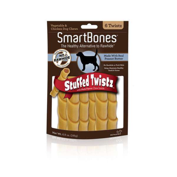 Smartbones Stuffed Twistz Peanut Butter Chews Dog Treat | 6.9 oz