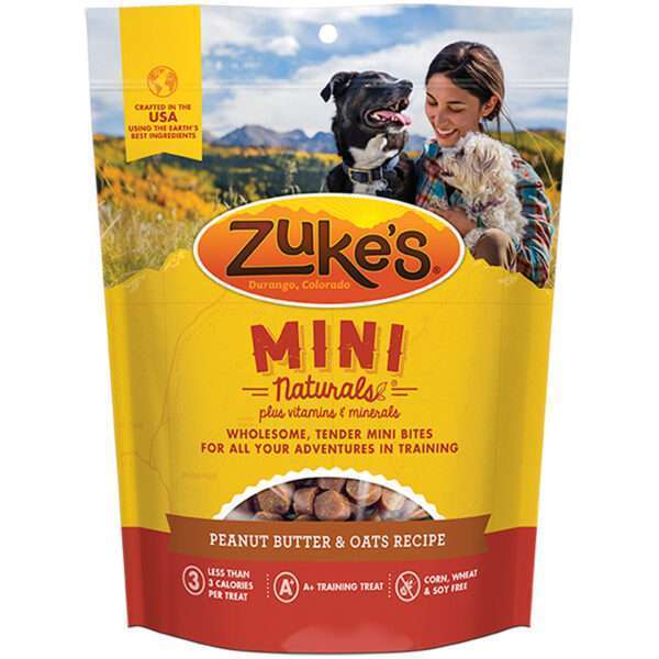 Zuke's Mini Naturals Peanut Butter & Oats Recipe Dog Treat | 6 oz