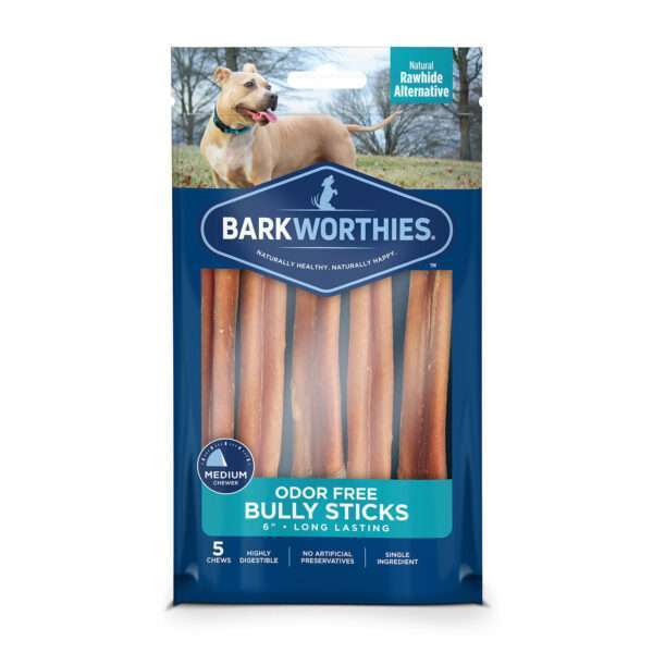 Barkworthies 6" Bully Sticks Dog Treat | 5 cnt