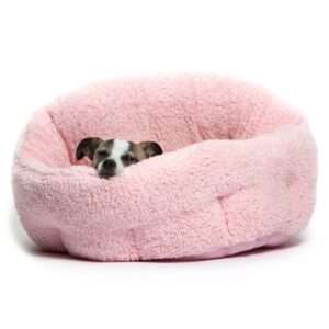 Best Friends by Sheri Deep Dish Cuddler Dog Bed in Baby Pink, Size: 17"L x 19"W x 11"H | PetSmart