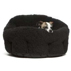 Best Friends by Sheri Deep Dish Cuddler Dog Bed in Black, Size: 17"L x 19"W x 11"H | PetSmart