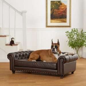 Enchanted Home Pet Wentworth Brown Sofa Dog Bed