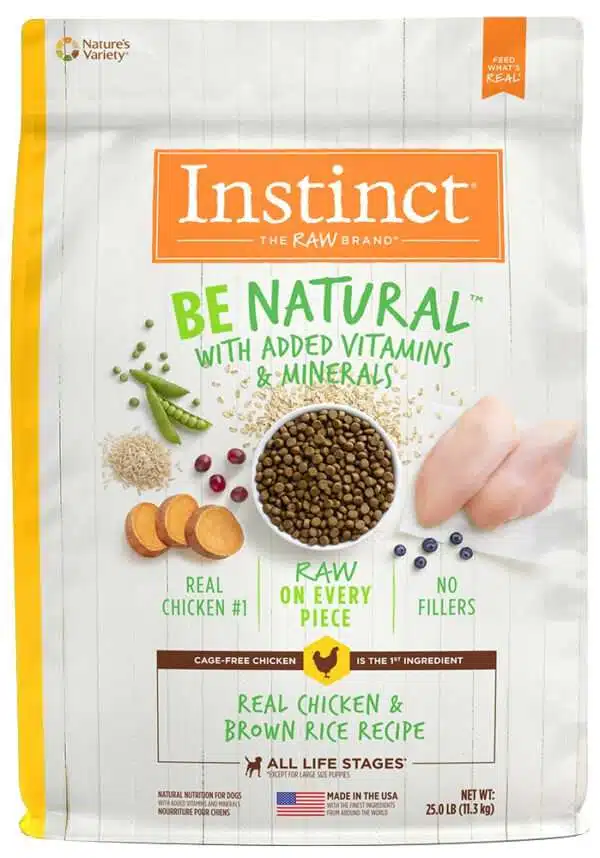 Instinct Be Natural Chicken & Brown Rice Recipe Dry Dog Food - 25 lb Bag