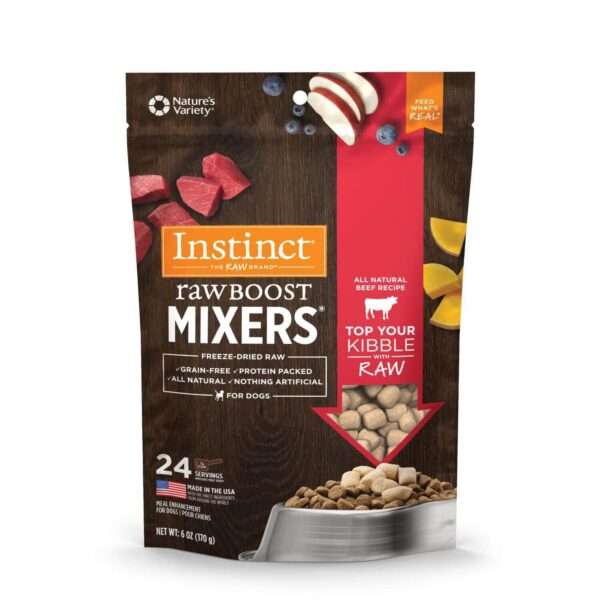 Instinct Instinct Freeze Dried Raw Boost Mixers Grain Free Beef Recipe Freeze Dried Dog Food Topper | 14 oz