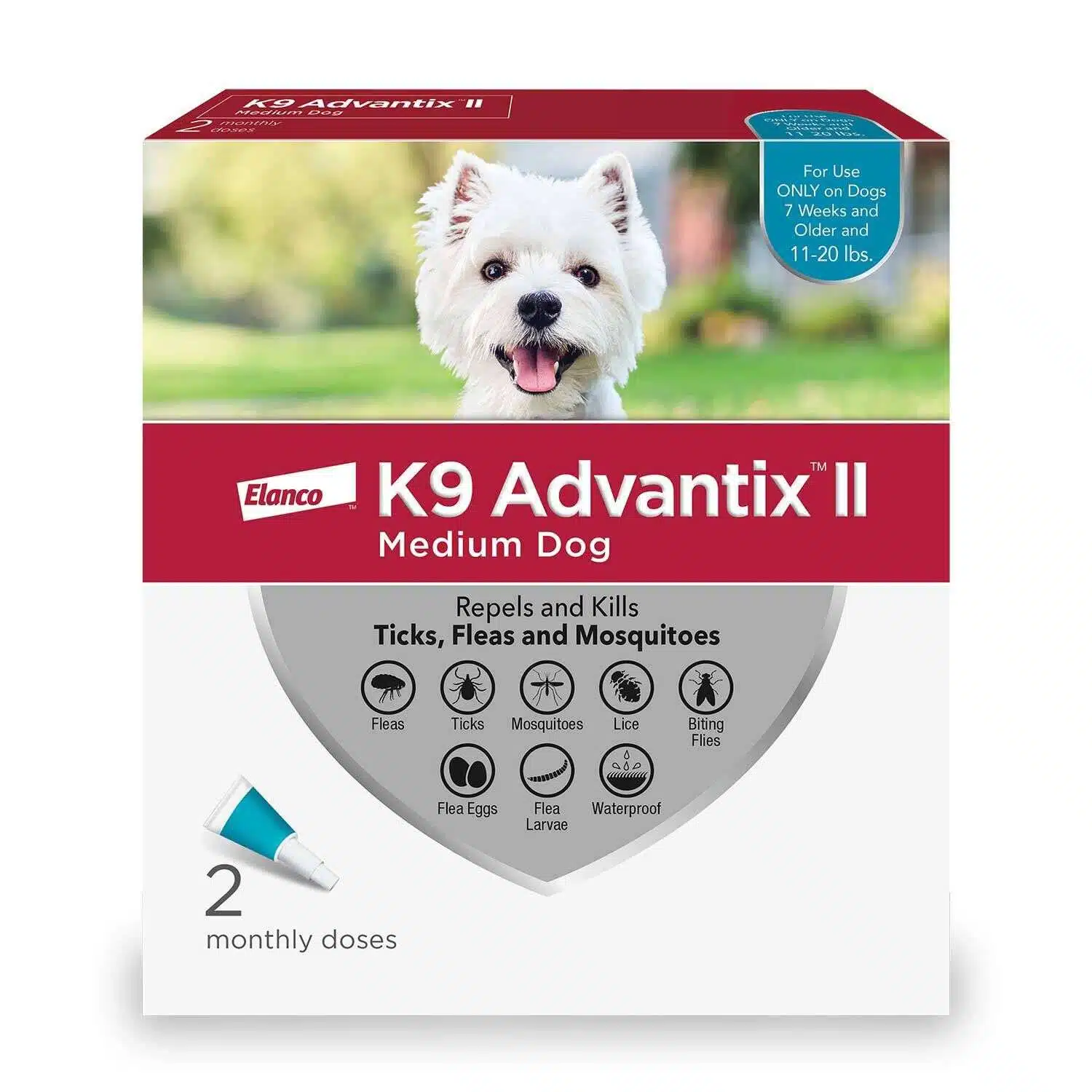 K9 Advantix Ii K9 Advantix Ii Flea & Tick Treatment For Dogs, 11 20 Lbs | 2 pk