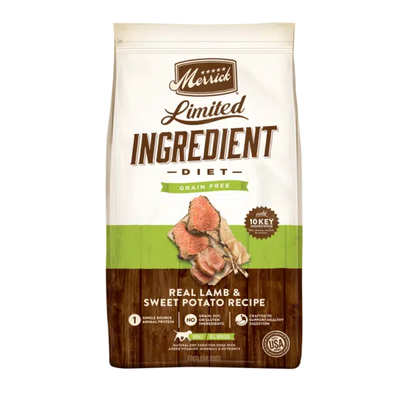 Merrick Limited Ingredient Diet Grain Free Real Lamb & Sweet Potato Recipe Dry Dog Food - 22 lb Bag