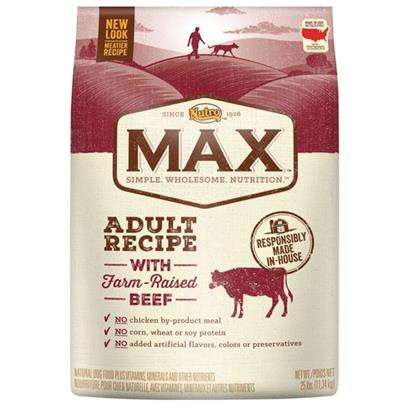 Nutro Max Adult Recipe With Farm Raised Beef and Brown Rice Dry Dog Food 25-lb
