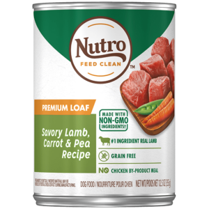 Nutro Premium Loaf Grain Free Savory Lamb, Carrot & Pea Adult Canned Dog Food - 12.5 oz, case of 12